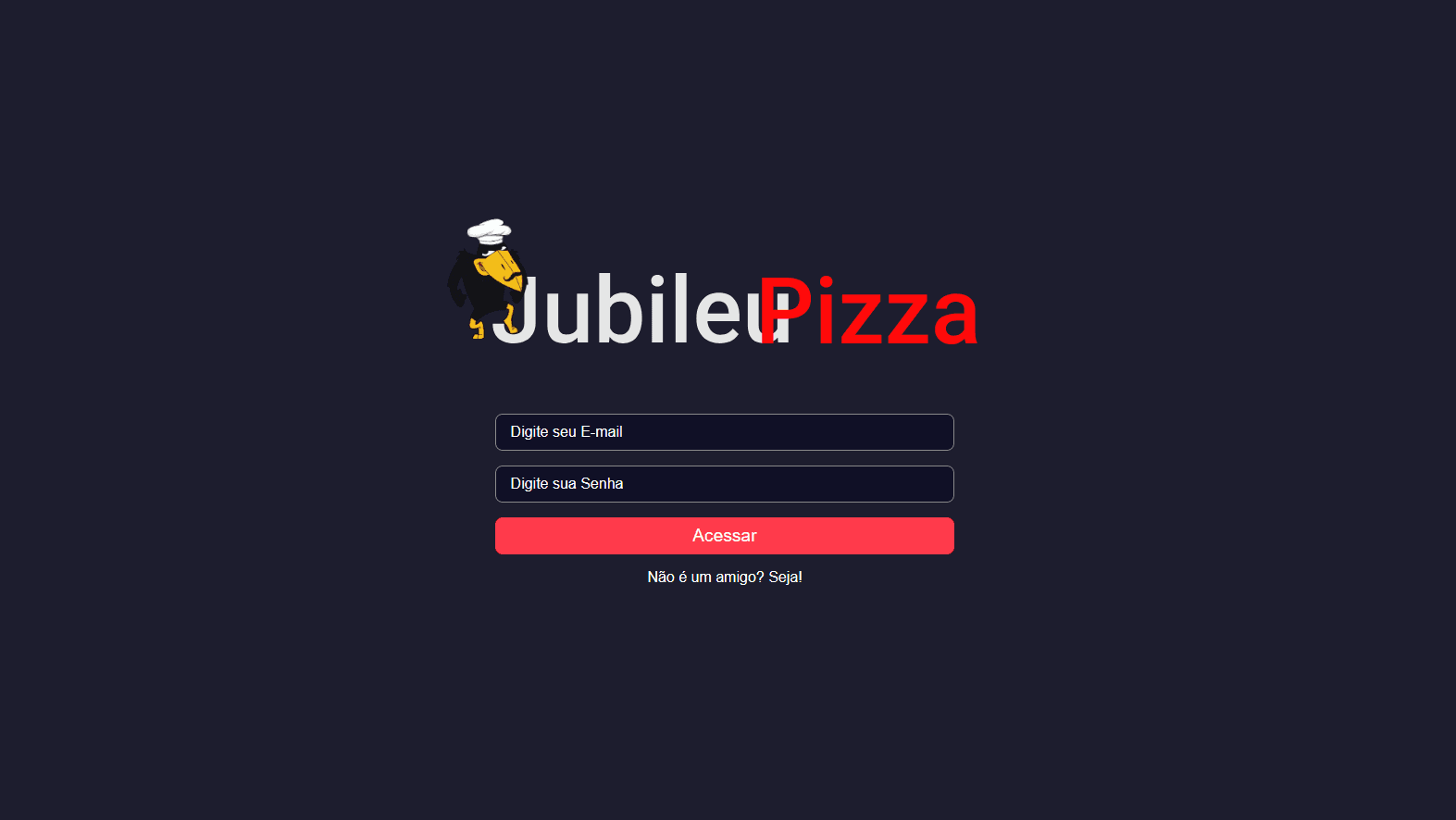 Screenshot do projeto Jubileu Pizza